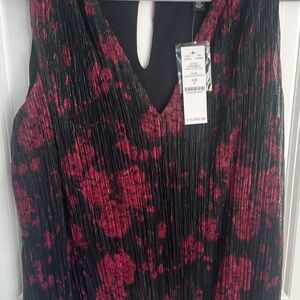 WHBM Elegant Black and Red Top size small.
